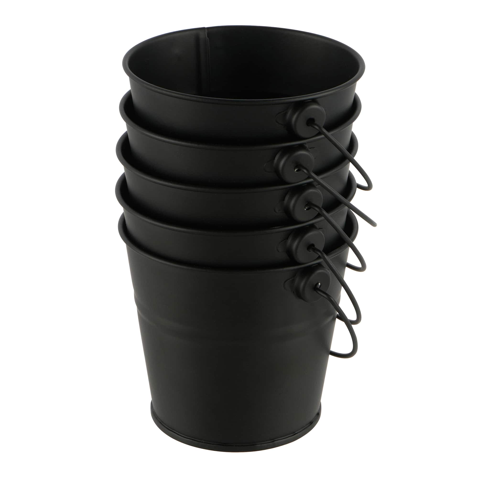 3" Chalkboard Round Metal Buckets by Celebrate It™, 5ct.